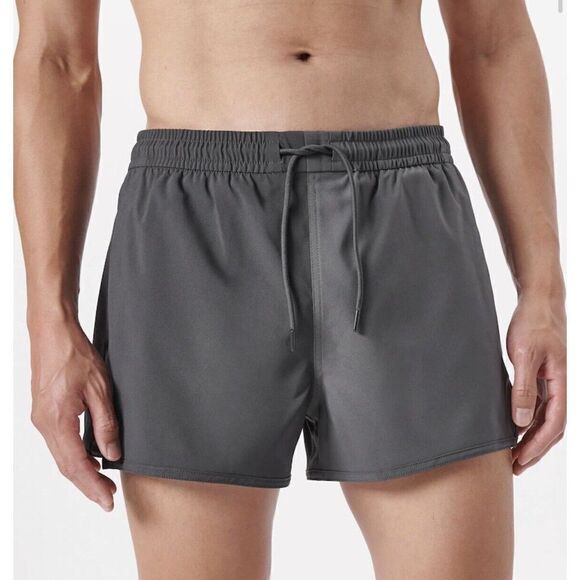 ABERCROMBIE & FITCH Mens Cabana Swim Trunks NEW Gray Lined Stretch Sz XXL 2XL - Picture 1 of 14